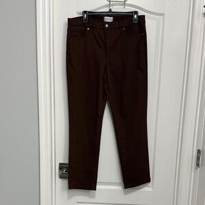 Crown & Ivy Brown Straight Leg Jeans